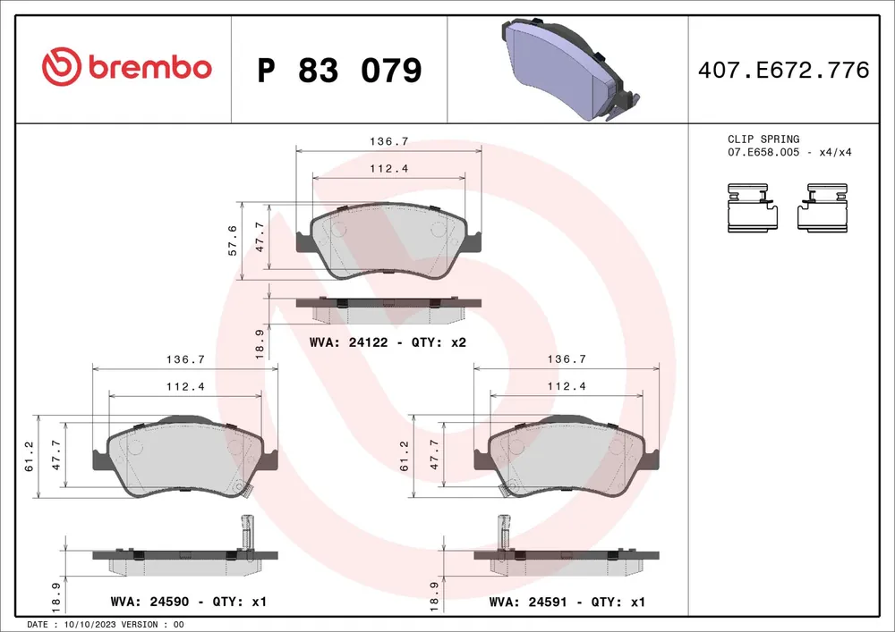 KLOCKI HAM. PRZEDNIE TOYOTA AURIS 07- | Superoferta