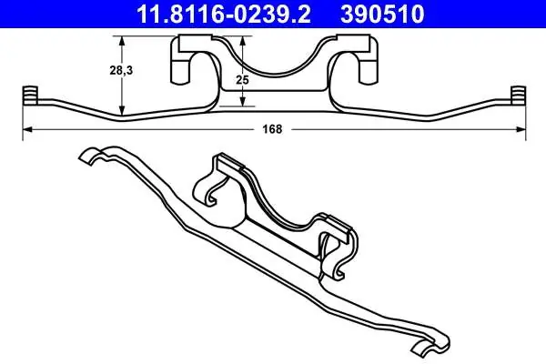 SPRĘZYNA ZACISKU HAM. 1SZT BMW 5 E39 95-03 PRZÓD - Oferta dnia