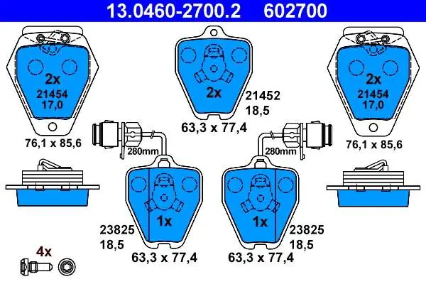 Bardzo popularny produkt | KLOCKI HAM. AUDI A8 2,5-4,2 95-98 Z CZUJ.