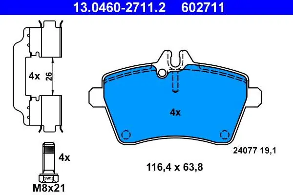 KLOCKI HAM. MERCEDES W169 A-KLASA 04- A170-A2 - Obniżka