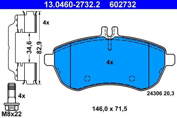 Prosto z fabryki - KLOCKI HAM. MERCEDES W204 C-KLASA 07-