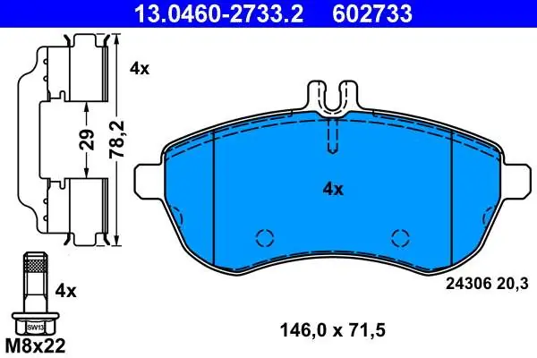 KLOCKI HAM. MERCEDES W204 C-KLASA 07- | Ekspresowa dostawa