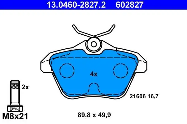 KLOCKI HAM. ALFA ROMEO 156 97- TYŁ - Od ręki