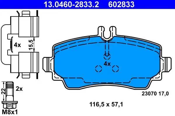 KLOCKI HAM. MERCEDES W168 A-KLASA 97-03 - Premium