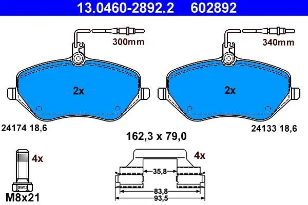 KLOCKI HAM. PEUGEOT 407 04- Z CZUJ. - Oferta specjalna