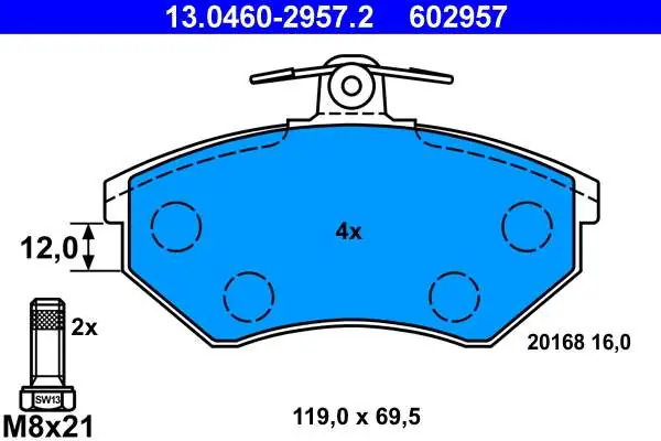 KLOCKI HAM. VW PASSAT 88-96 16MM - Sprawdzony produkt