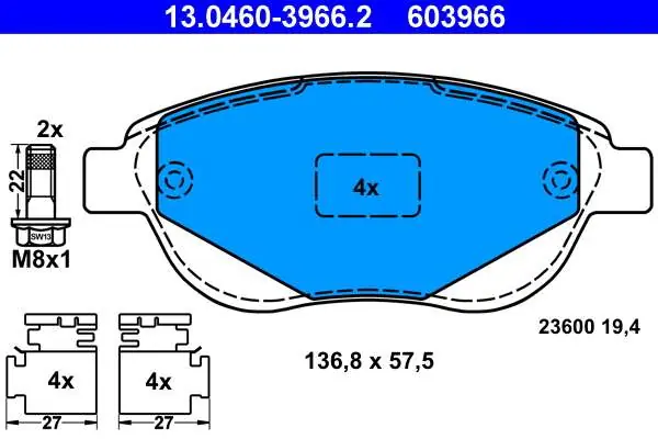 Kup teraz - KLOCKI HAM. PEUGEOT 307 01-
