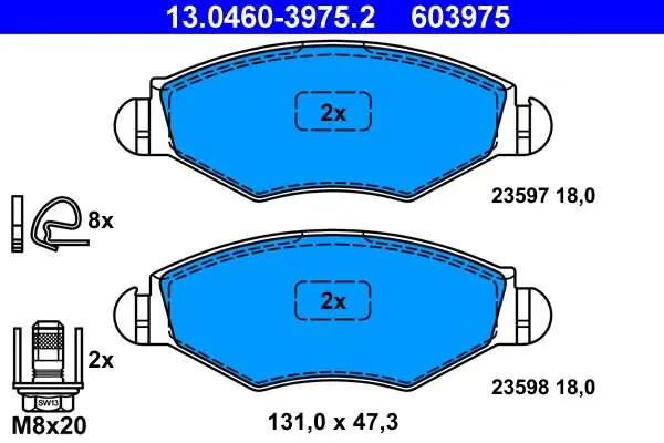 KLOCKI HAM. PEUGEOT 206 98- - Nie czekaj