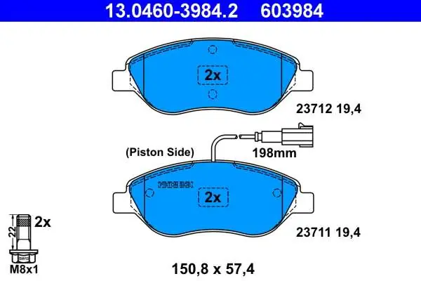 KLOCKI HAM. FIAT BRAVO 07- PRZÓD 1,9MULTIJET | Najwyższa jakość