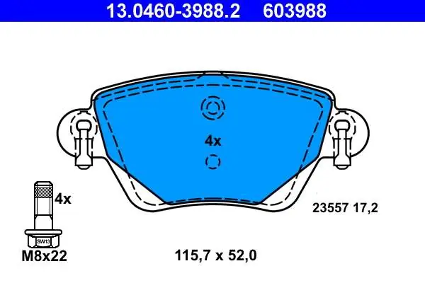 Produkt premium - KLOCKI HAM. FORD MONDEO III 00-04 TYŁ
