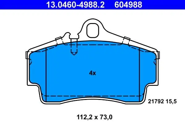 KLOCKI HAM. PORSCHE BOXSTER 96- TYŁ - Jakość premium