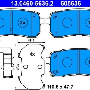 Bestseller - KLOCKI HAM. HYUNDAI IX55 08- TYŁ