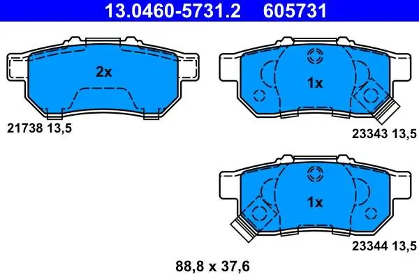 KLOCKI HAM. HONDA JAZZ 04- TYŁ | Hit cenowy