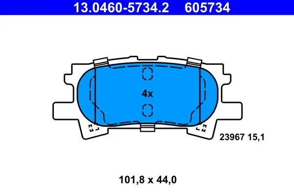KLOCKI HAM. LEXUS RX300 03-08 TYŁ - Sprawdzony produkt