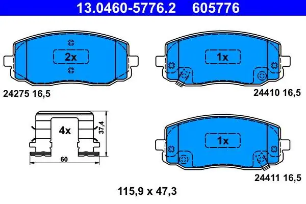 KLOCKI HAM. HYUNDAI I10 08- PRZÓD | Sprawdzony wybór