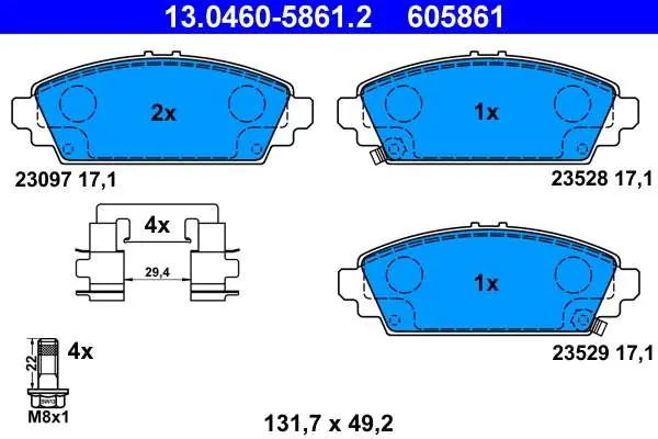 KLOCKI HAM. HONDA ACCORD 98-02 1,6 Z CZUJ. - Jakość premium